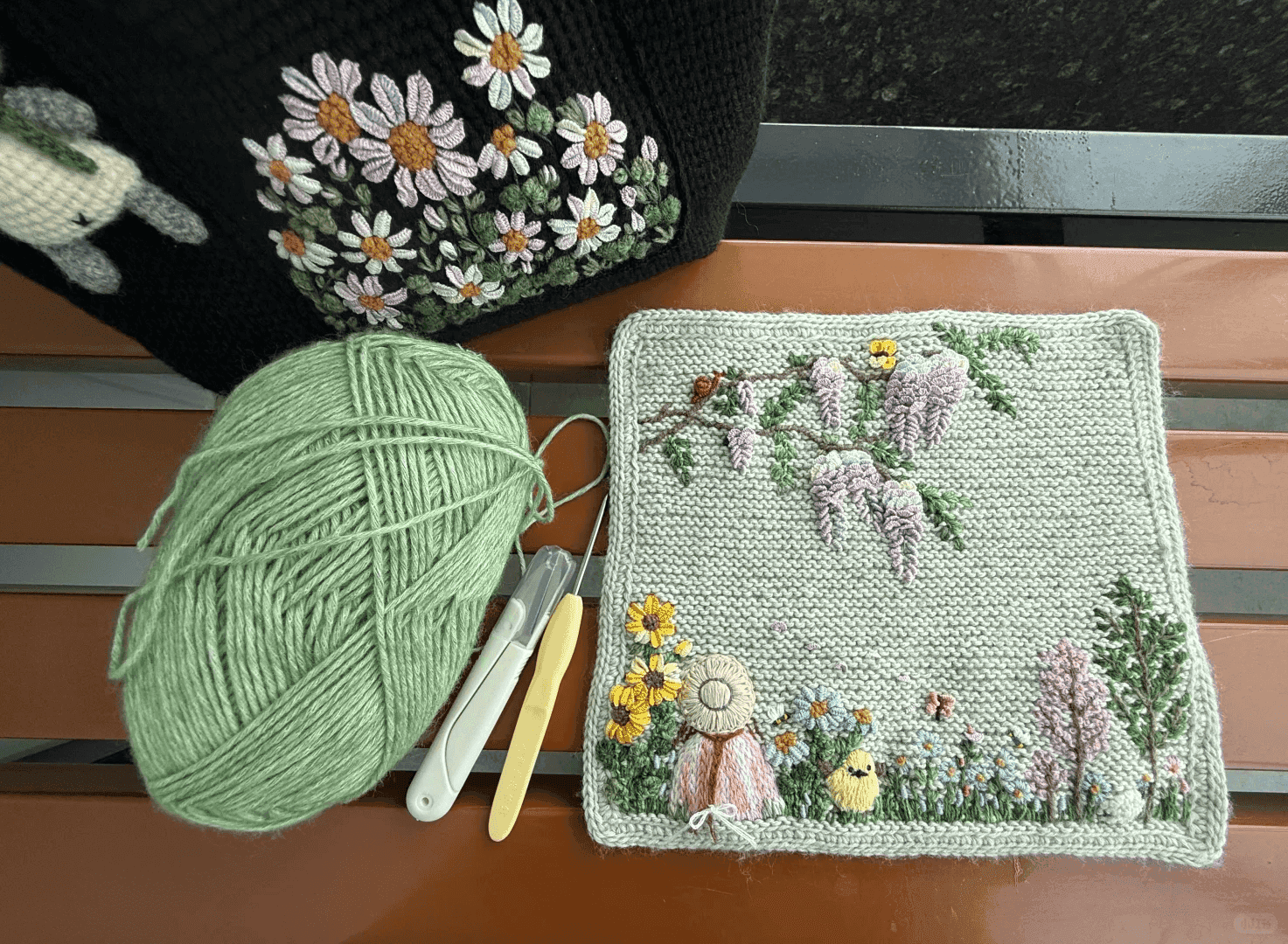 春日紫藤小景已经完成了，你们也来试试吧